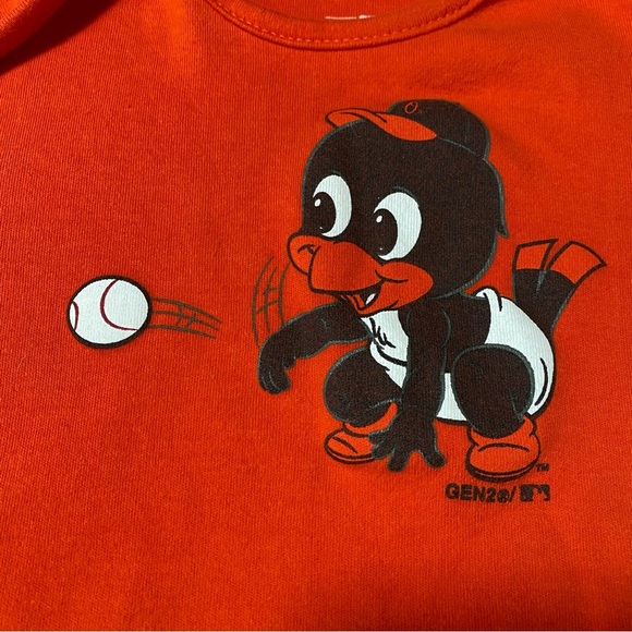 Baltimore Orioles MLB GEN2 Baby Size 24 M Months One-piece Bodysuit Orange - Picture 3 of 6